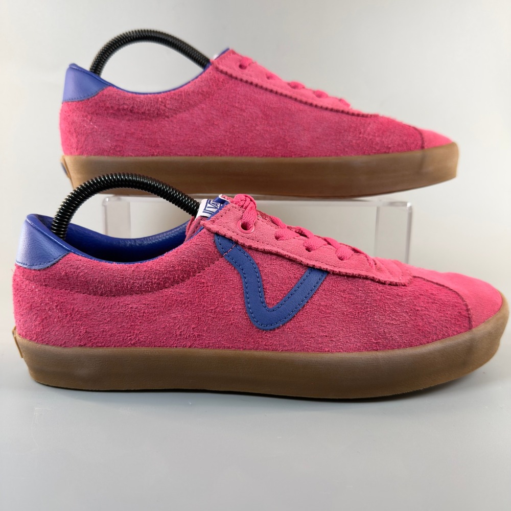 Vans Sport Low Bambino Honeysuckle Mens 9.5 9 1/2 Skate Shoe Pink Blue Gum Suede